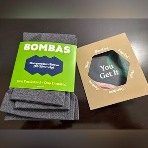 New Bombas Lightweight Compression Sleeve in Meteor (dark grey).  Women’s Medium